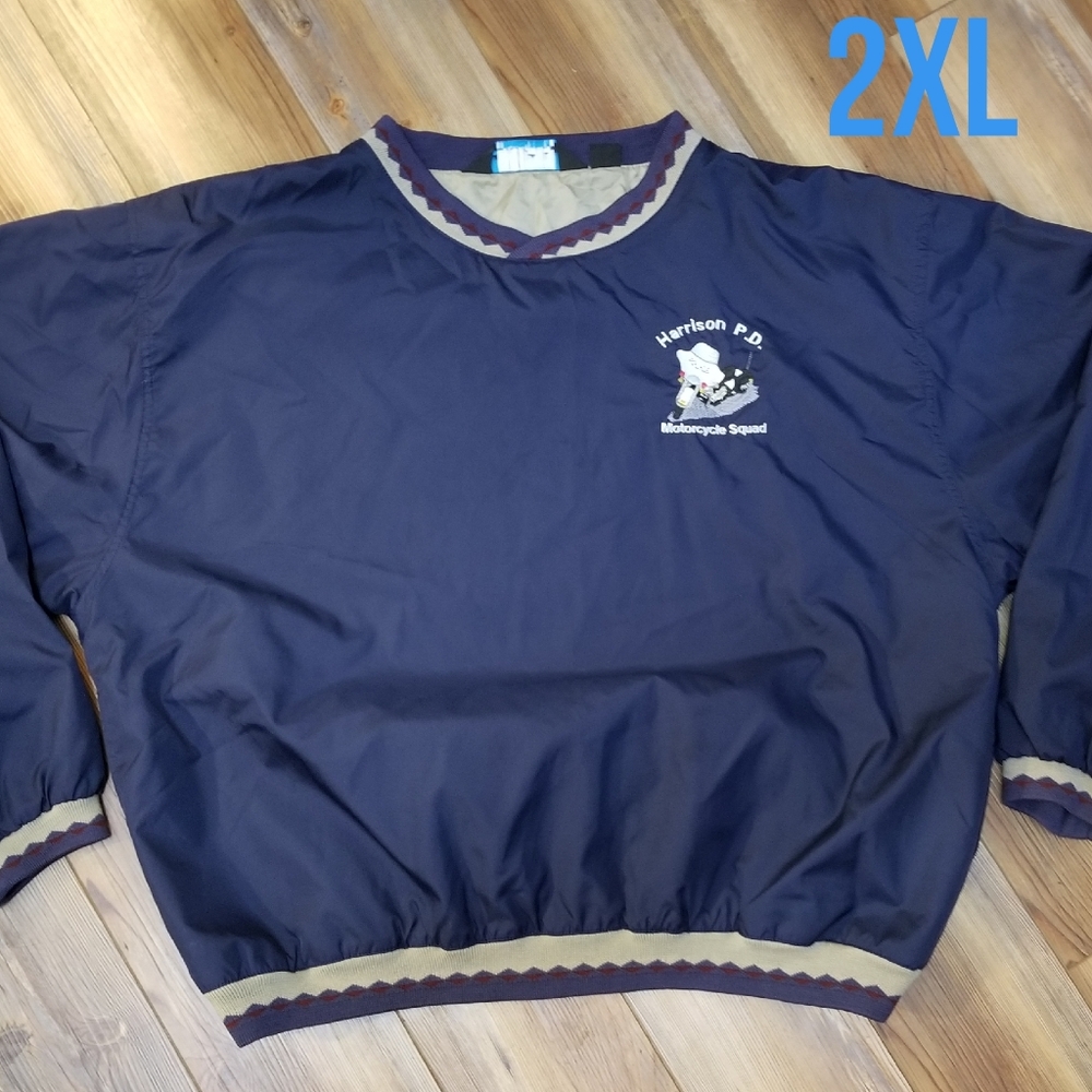 Men’s Police Motorcycle Squad Windbreaker Pullover (2XL)